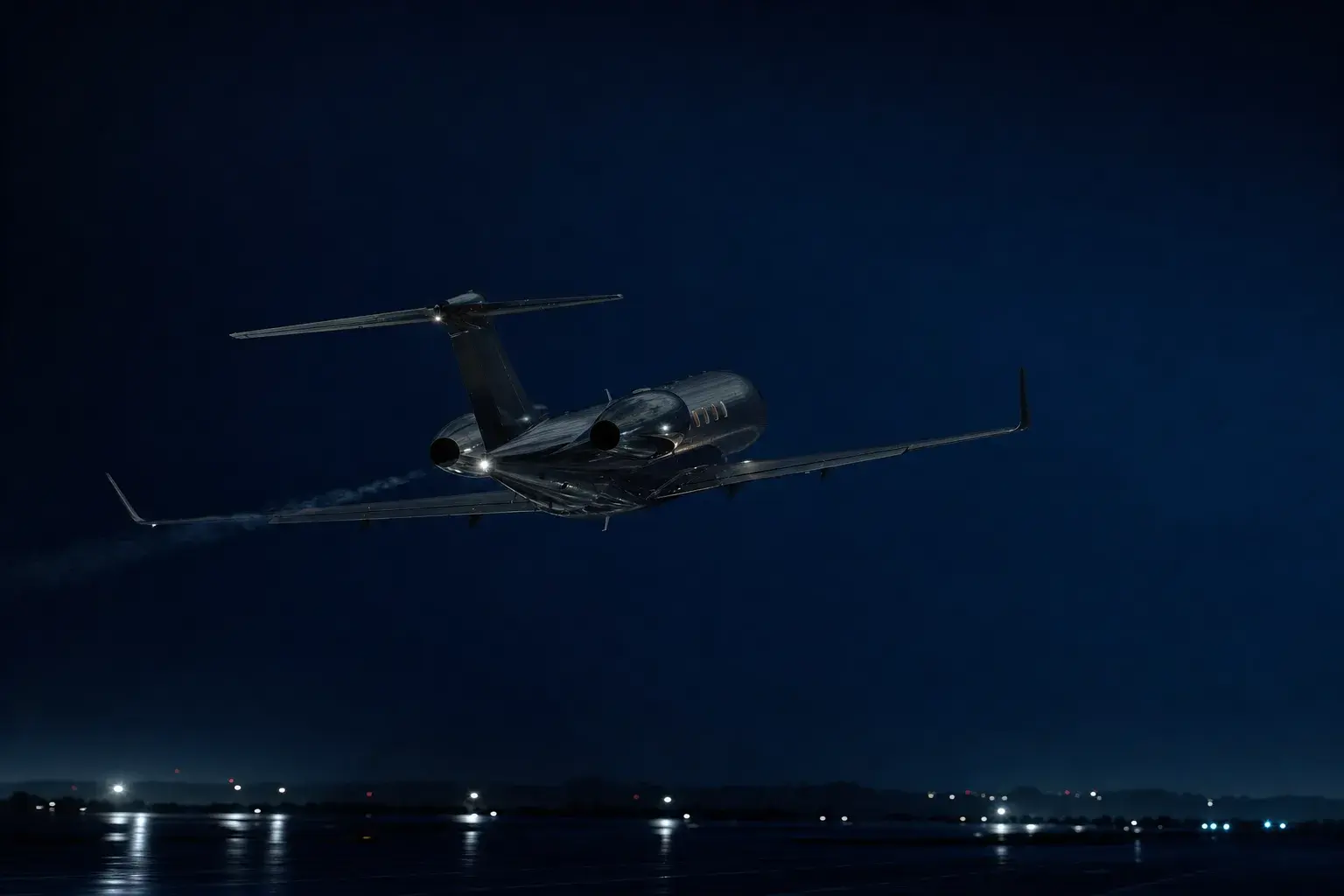 Midsize jet climbing after take-off, a flight phase with its own thrust setting and fuel burn