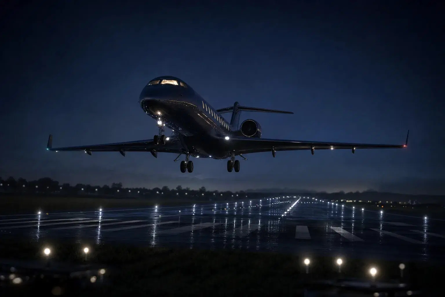 Private jet runway requirements: diagram of a runway with the portion a landing must fit into marked as 60 percent